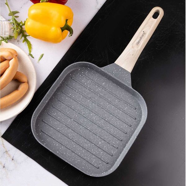Patelnia Klausberg PATELNIA GRILLOWA 18 X 18CM MARMURKOWA KLAUSBERG KB-7811 SZARA 14392960 5908287278110
