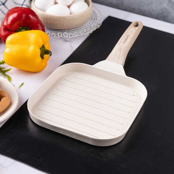 Patelnia Klausberg PATELNIA GRILLOWA 18 X 18CM MARMURKOWA KLAUSBERG KB-7812 BEŻOWA 14392961 5908287278127