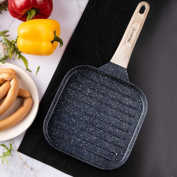 Patelnia Klausberg PATELNIA GRILLOWA 18 X 18CM MARMURKOWA KLAUSBERG KB-7810 CZARNA 14393075 5908287278103