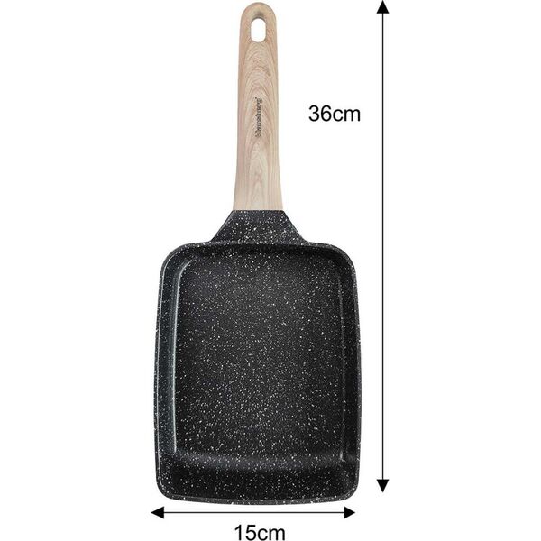 Patelnia Klausberg PATELNIA MARMURKOWA PROSTOKĄTNA GŁĘBOKA KLAUSBERG KB-7813 CZARNA 14393079 5908287278134