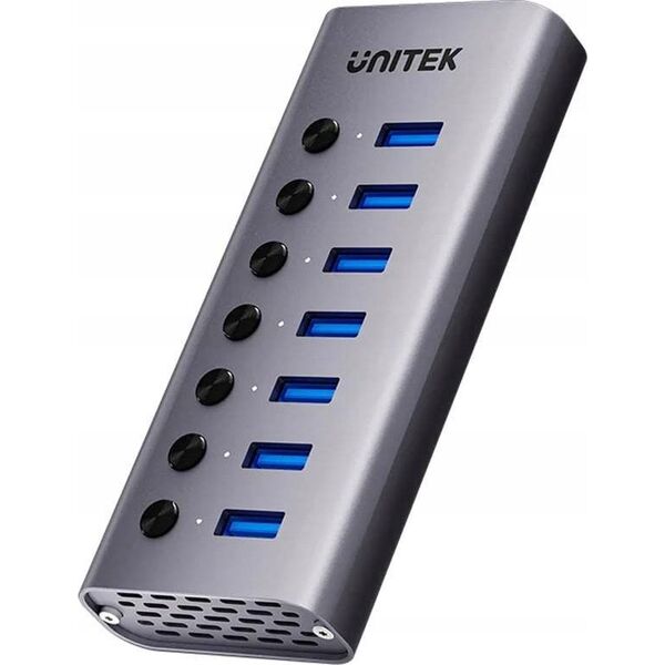 HUB USB Unitek Unitek Hub USB A 3.0 7w1, 5Gbps z przełącznikami portów 14394631 4894160055224