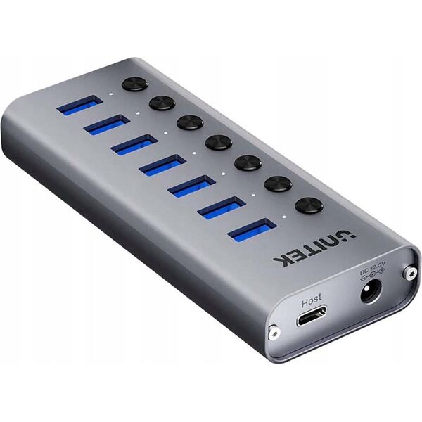 HUB USB Unitek Unitek Hub USB A 3.0 7w1, 5Gbps z przełącznikami portów 14394631 4894160055224