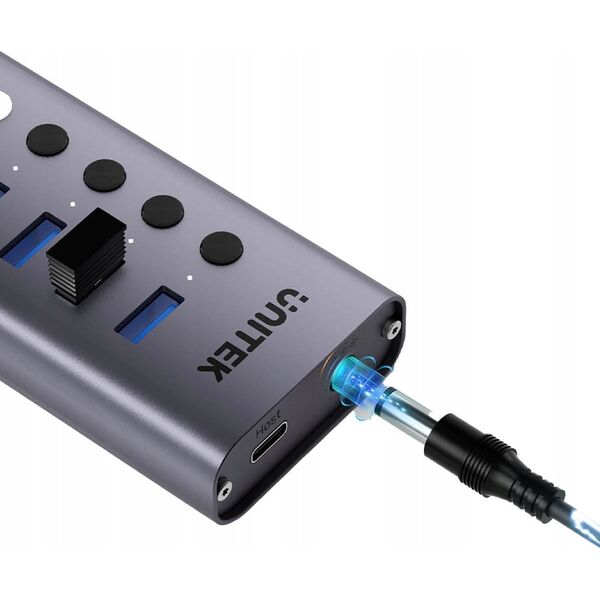 HUB USB Unitek Unitek Hub USB A 3.0 7w1, 5Gbps z przełącznikami portów 14394631 4894160055224