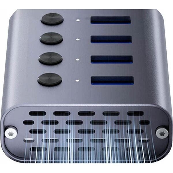 HUB USB Unitek Unitek Hub USB A 3.0 7w1, 5Gbps z przełącznikami portów 14394631 4894160055224
