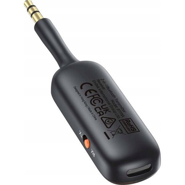 Adapter bluetooth Unitek UNITEK 2w1 Adapter Bluetooth 5.3 nadajnik/odbiornik audio zasięg 10m czarny 14394678 4894160054883