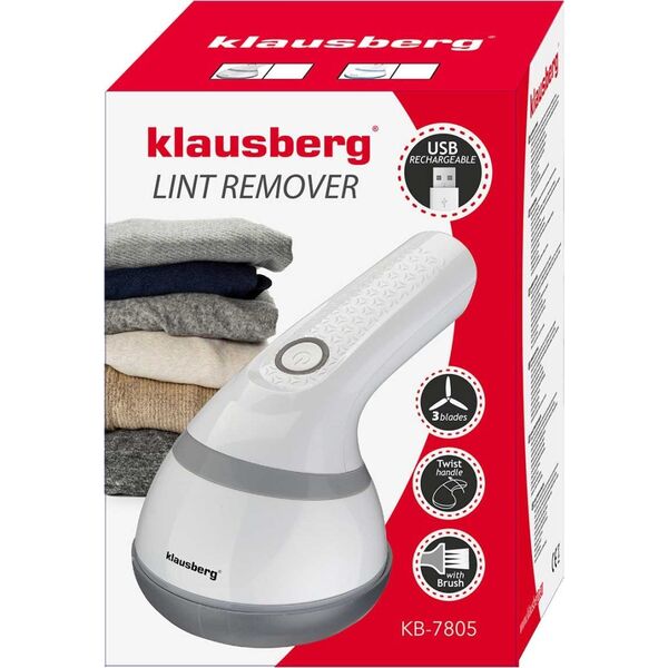 Golarka do ubrań Klausberg AKUMULATOROWA GOLARKA DO UBRAŃ USUWANIA ZMECHACEŃ KLAUSBERG KB-7805 14397934 5908287278059