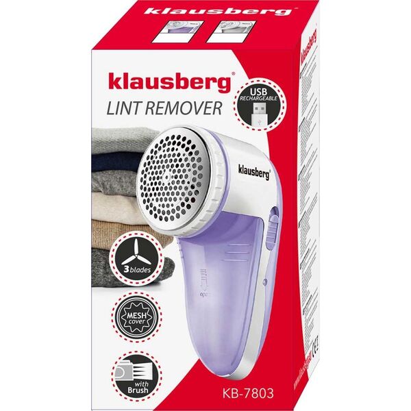 Golarka do ubrań Klausberg AKUMULATOROWA GOLARKA DO UBRAŃ USUWANIA ZMECHACEŃ KLAUSBERG KB-7803 14397937 5908287278035