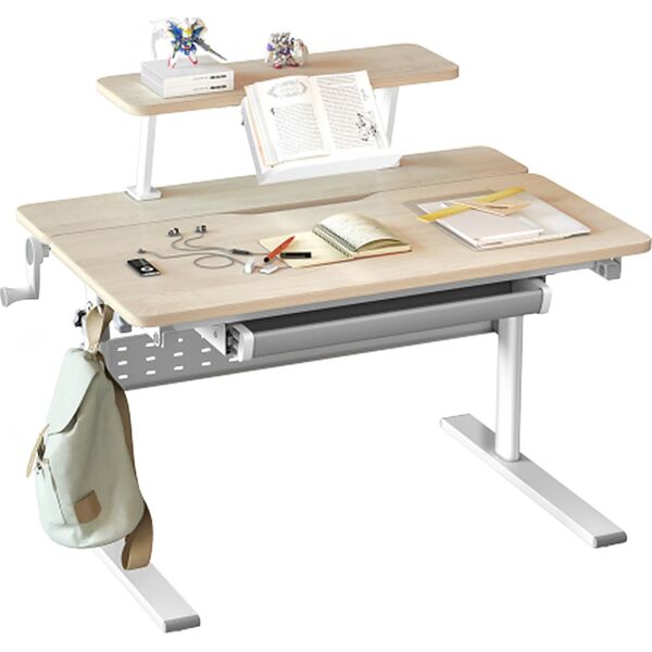 ML Biurko dla dzieci Ergo Office, z regulacją wysokości, szare, max 40kg,900x600mm, ER-483 14398659 5902211130062