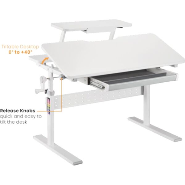 ML Biurko dla dzieci Ergo Office, z regulacją wysokości, szare, max 40kg,900x600mm, ER-483 14398659 5902211130062