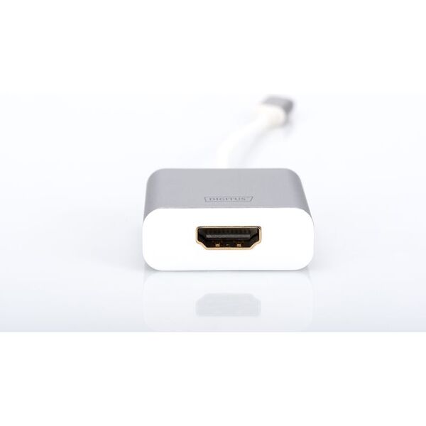 Adapter USB Digitus USB-C - HDMI Srebrny  (DA-70836) 1086685 4016032385950