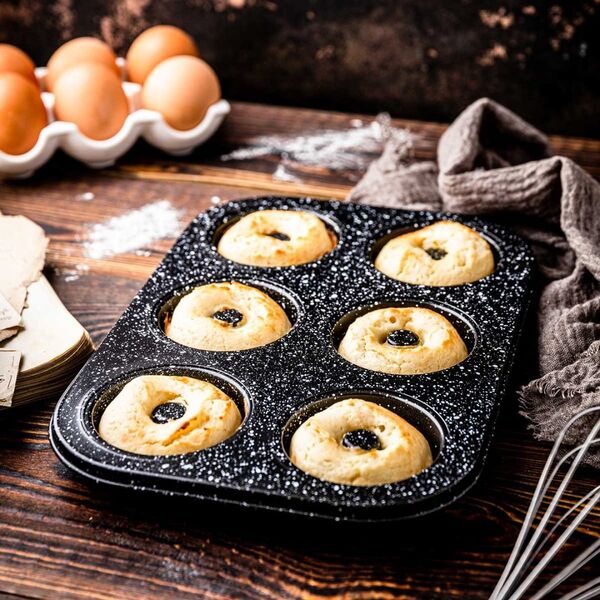 GRANITOWA FORMA DO PIECZENIA 6 PĄCZKÓW DONUT KLAUSBERG KB-7840 14400077 5908287278400