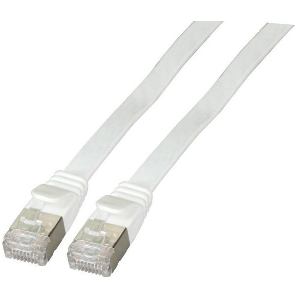EFB EFB RJ45 Flachpatchkabel U/FTP, Cat.6A, PVC, 1m, weiß