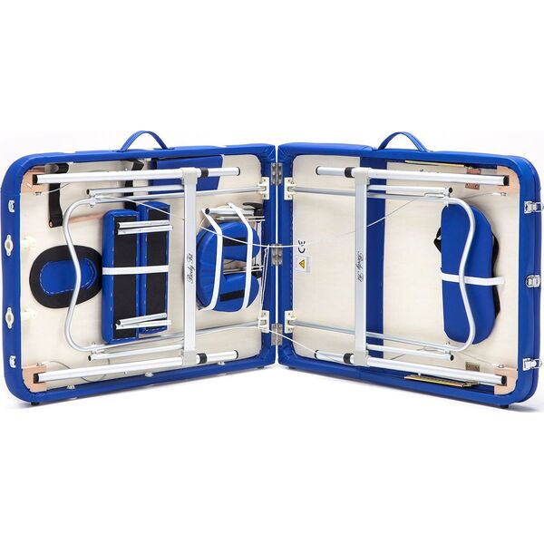Bodyfit Stół, łóżko do masażu 3-segmentowe aluminiowe XXL