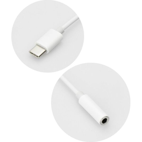 Adapter USB Partner Tele.com USB-C - Jack 3.5mm Biały  (C434-458F8)