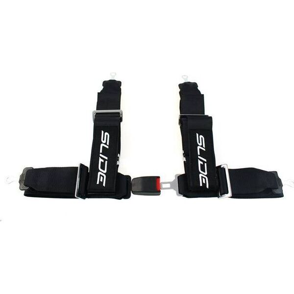 SLIDE_F Pasy sportowe SLIDE 4p 3" Black
