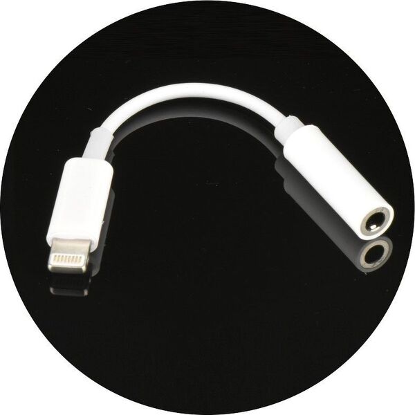 Adapter USB Partner Tele.com Lightning - Jack 3.5mm Biały  (5901737421302)