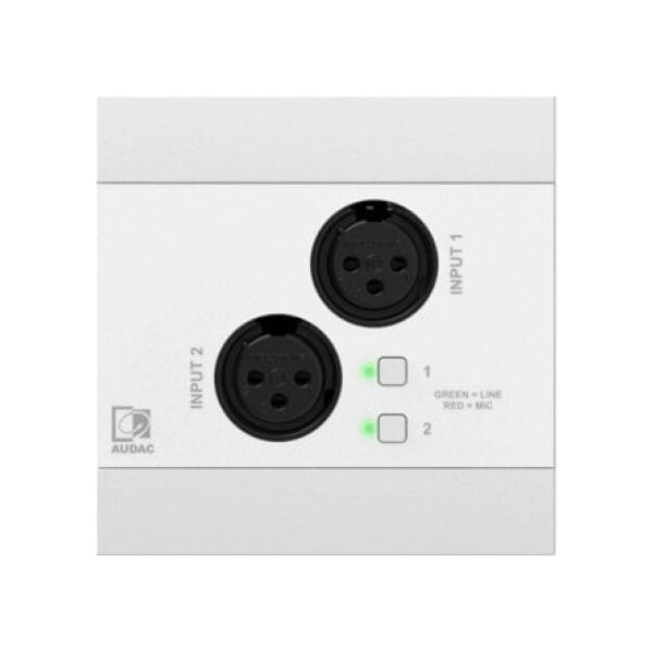 Audac AUDAC NWP220/W Sieciowy panel wejściowy audio - 2 x XLR + BT (4 CH) Wersja biała 13337517 5414795046849