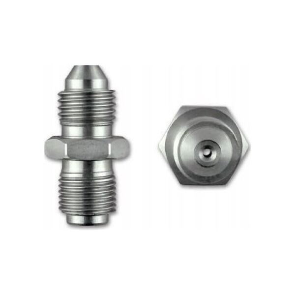 HEL ADAPTER MĘSKO-MĘSKI ZE ZWĘŻKĄ - 7/16" X 20 UNF (-4 JIC) TO 7/16" X 24 GARRETT GT SERIES TURBO