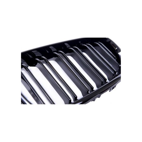 MTuning Grill sportowy podwójne żeberka Gloss Black BMW 2 F22 F23 2013-2021