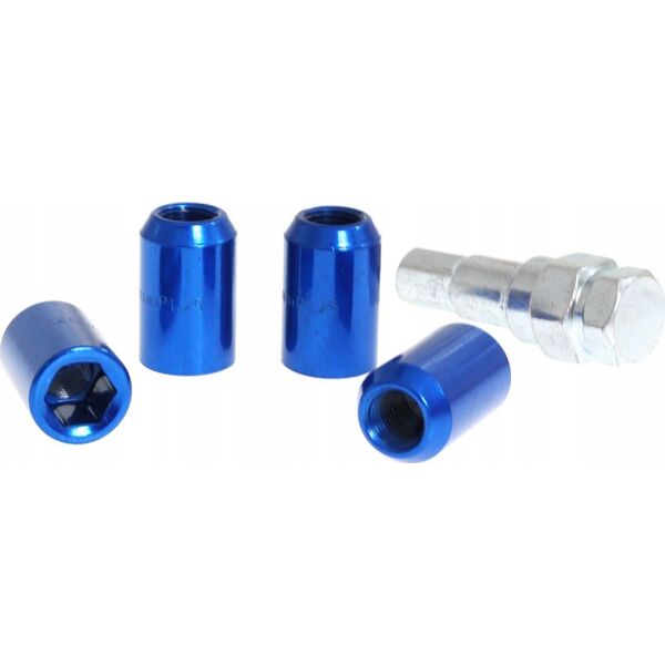 MTuning Nakrętki przelotowe M12x1,5 L:32mm Niebieskie