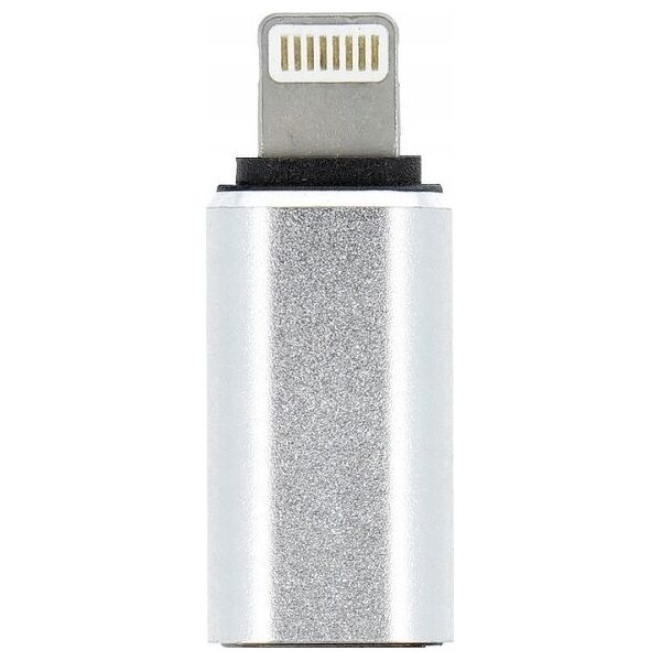Adapter USB OEM Adapter Typ C (żeński) do Lightning (męski) srebrny