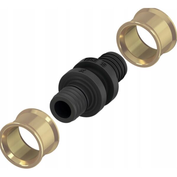 Tece TECEfloor - Złącze naprawcze zaciskowe z PPSU do rur SLQ Al./PE-RT 16 x 16 mm