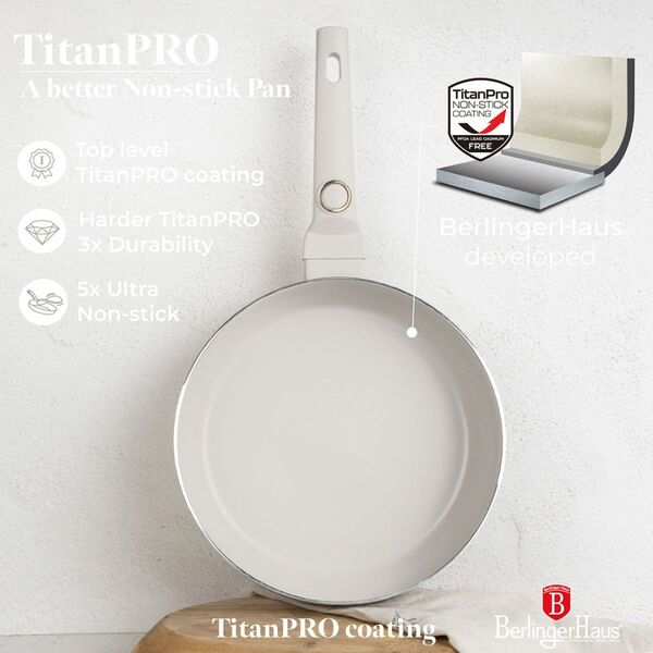 Patelnia Berlinger Haus WOK PATELNIA FLIP TYTANOWA 26cm BERLINGER HAUS BH-8059 SAHARA