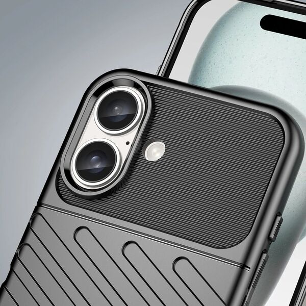 Hurtel Etui silikonowe Thunder Case do iPhone 16 Plus - czarne 14202321 5907769364822