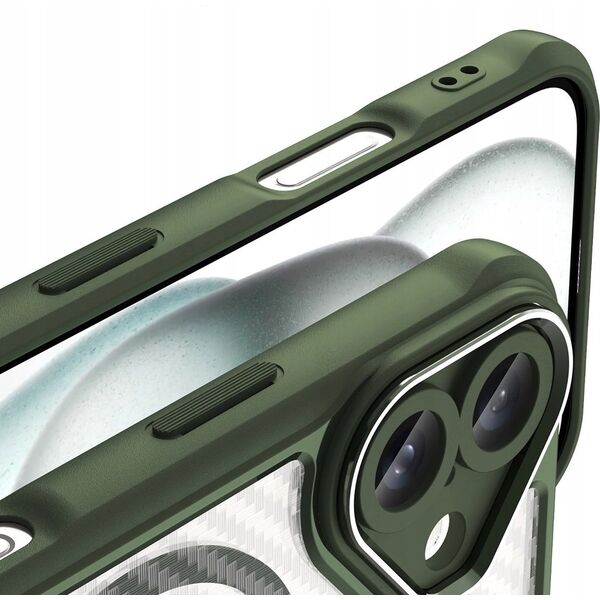 Hurtel Etui silikonowe Leading Series MagSafe do iPhone 16 - zielone 14202347 5907769365171