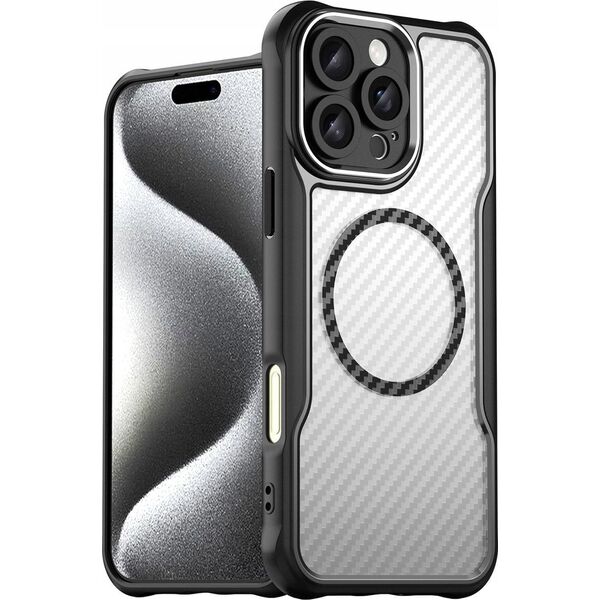 Hurtel Etui silikonowe Leading Series MagSafe do iPhone 16 Pro - czarne 14202365 5907769365072