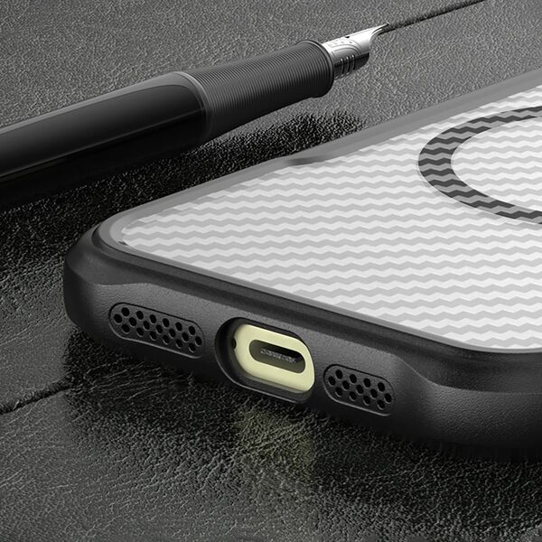 Hurtel Etui silikonowe Leading Series MagSafe do iPhone 16 Pro - czarne 14202365 5907769365072