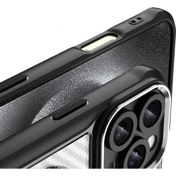 Hurtel Etui silikonowe Leading Series MagSafe do iPhone 16 Pro - czarne 14202365 5907769365072