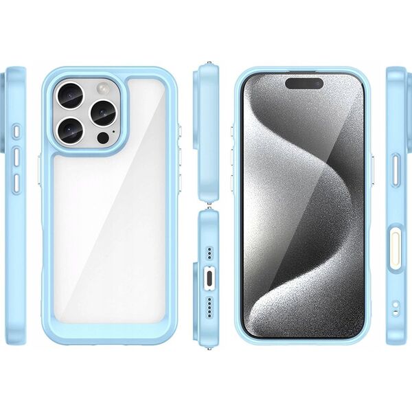 Hurtel Etui Outer Space Case z żelową ramką do iPhone 16 Pro Max - niebieskie 14202367 5907769364969