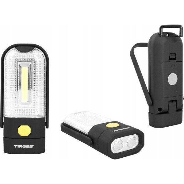 Latarka Tiross TIROSS LATARKA WIELOFUNKCYJNA 2x1W+3W COB LED TS1843