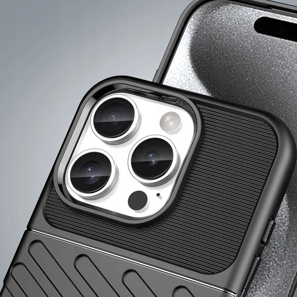 Hurtel Etui silikonowe Thunder Case do iPhone 16 Pro - czarne 14295399 5907769364839