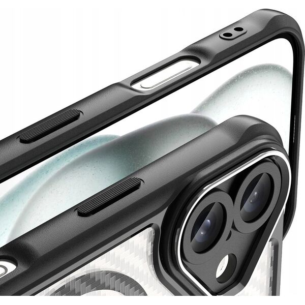 Hurtel Etui silikonowe Leading Series MagSafe do iPhone 16 Plus - czarne 14295405 5907769365065