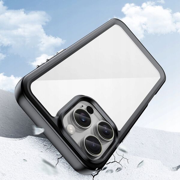 Hurtel Etui Outer Space Case z żelową ramką do iPhone 16 Pro Max - czarne 14295435 5907769364921
