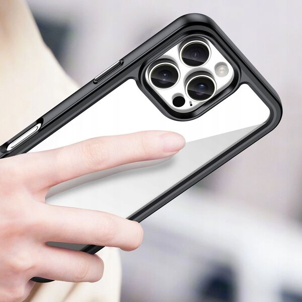 Hurtel Etui Outer Space Case z żelową ramką do iPhone 16 Pro Max - czarne 14295435 5907769364921