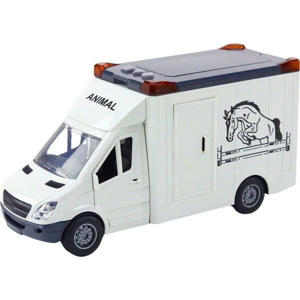 LeanToys Auto Transporter Koni Otwierane Drzwi Światło Dźwięk Biały