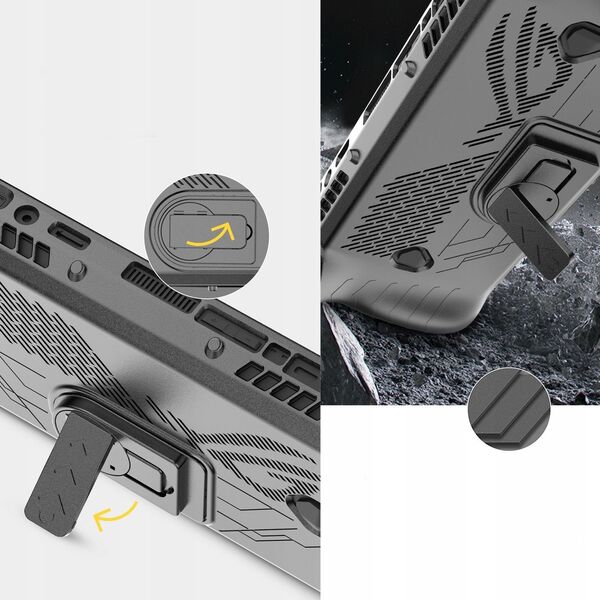 JYS Zestaw 4w1 Futerał Etui Case Osłona LCD Osłony Pady do Asus ROG Ally X / JYS-RAX009