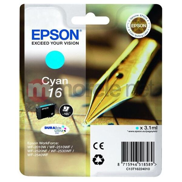 Tusz Epson tusz T1622 / C13T16224010 (cyan)