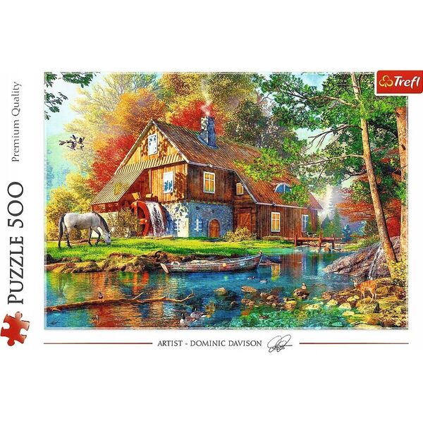 Trefl Puzzle 500 elementów Chatka nad rzeką