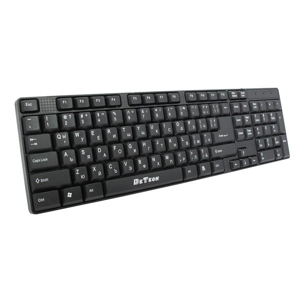 Πληκτρολόγιο DeTech DE6079, USB, Κυριλλικό, Μαύρο - 6079 έως 12 άτοκες Δόσεις