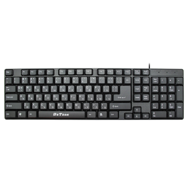 Πληκτρολόγιο DeTech DE6079, USB, Κυριλλικό, Μαύρο - 6079 έως 12 άτοκες Δόσεις