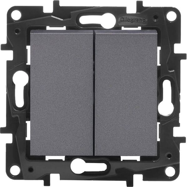 Legrand Łącznik schodowy Legrand Niloe Step 863408 podwójny stalowy
