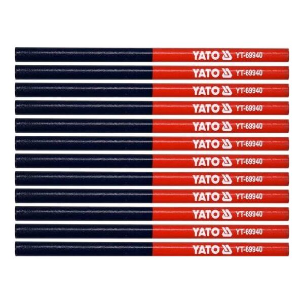 Yato YATO OŁÓWEK TECHNICZNY CZERWONO NIEBIESKI /12szt.