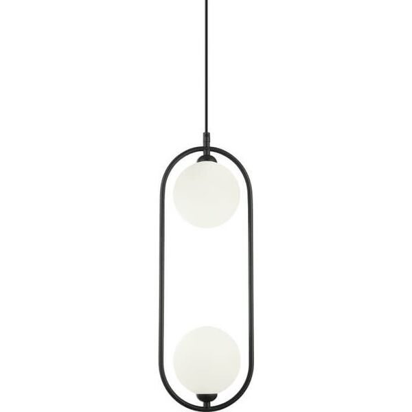 Lampa wisząca Italux Salonowa lampa wisząca Lupus nad stolik czarna biała