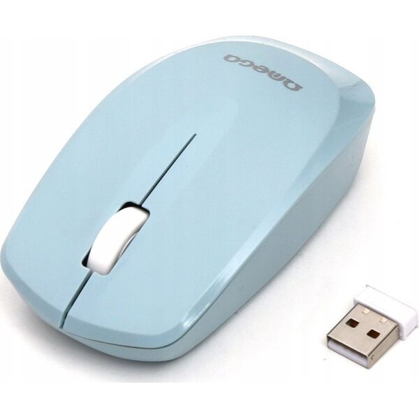 Mysz Omega OMEGA MYSZ BEZPRZEWODOWA MOUSE WIRELESS 1200DPI LIGHT BLUE [45867]