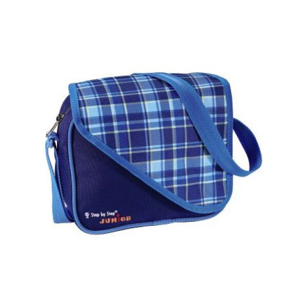 Torba przedszkolaka JUNIOR "Alpbag Boys" kratka-niebieski