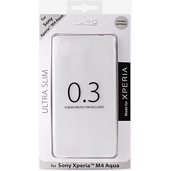 Puro Etui Ultra Slim do Sony Xperia M4 Aqua + Folia ochronna na wyświetlacz (SNYXM4AQUA03TR)